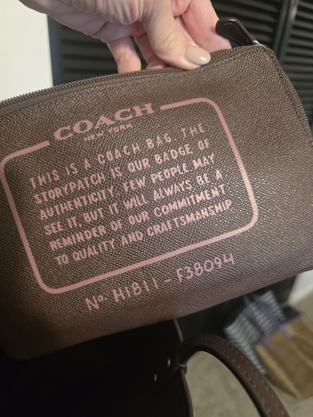 Coach Pink Plaid Tote Bag - Picture 3 of 6